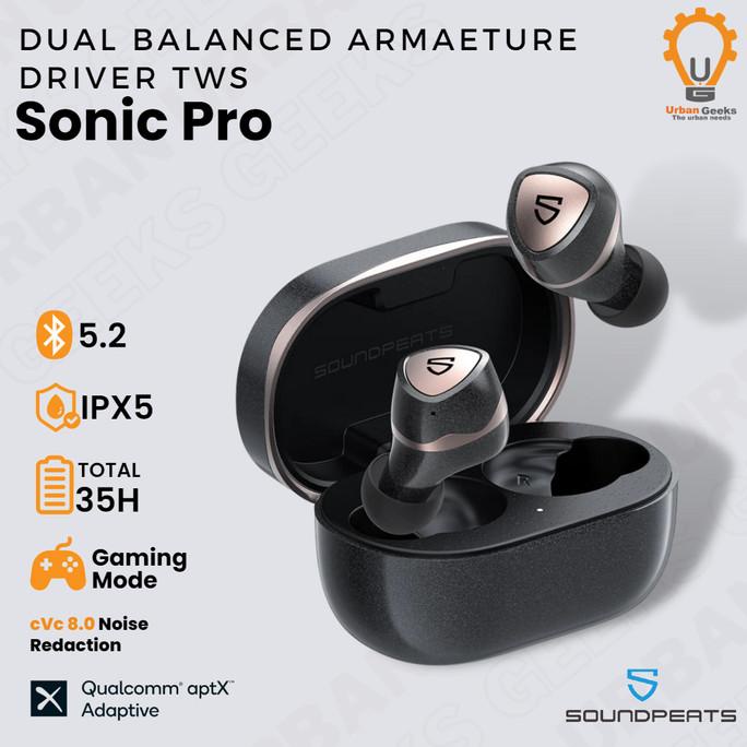 SoundPEATS Sonic PRO APTX Adaptive True Wireless Earbuds TWS