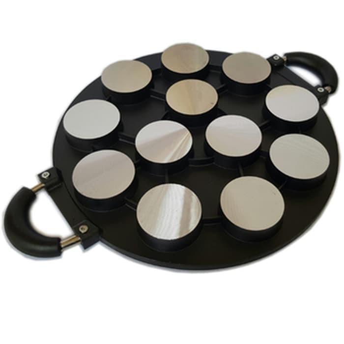 Cetakan Kue Martabak Mini Happy Call 12 Lubang Datar Kue Lumpur Loyang