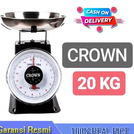 ￣ CF Timbangan Crown 20kg Duduk/Timbangan Manual/Timbangan Buah  20 Kg s Murah ¢.