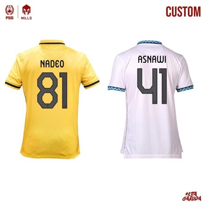 MILLS NAMESET JERSEY TIMNAS 2022 CUSTOM ( HANYA NAMESET JERSEY SAJA )