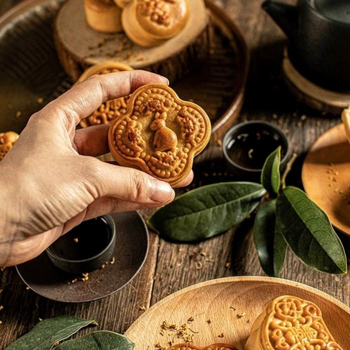 Cetakan Mooncake Cetakan Kue Bulan Cetakan Mooncake 75Gr