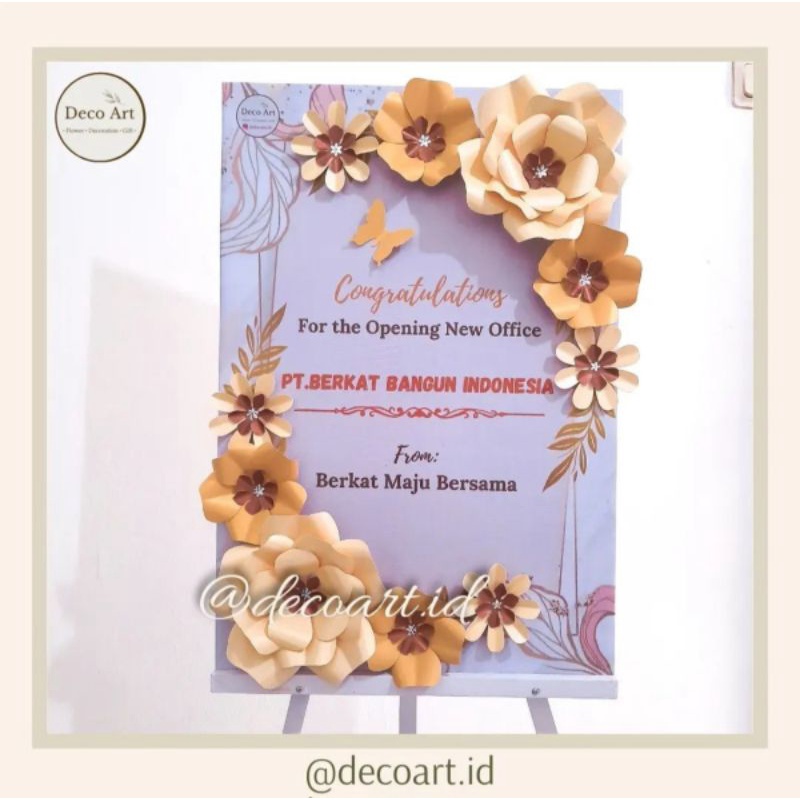 Papan Bunga Kertas Karangan Bunga Paper Flower Board