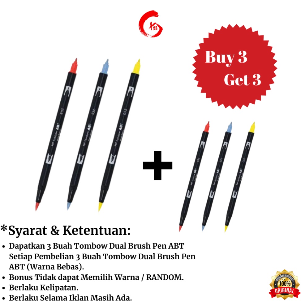 

Model Baru｀Tombow Dual Brush Pens ABT - BUY 3 Get 3