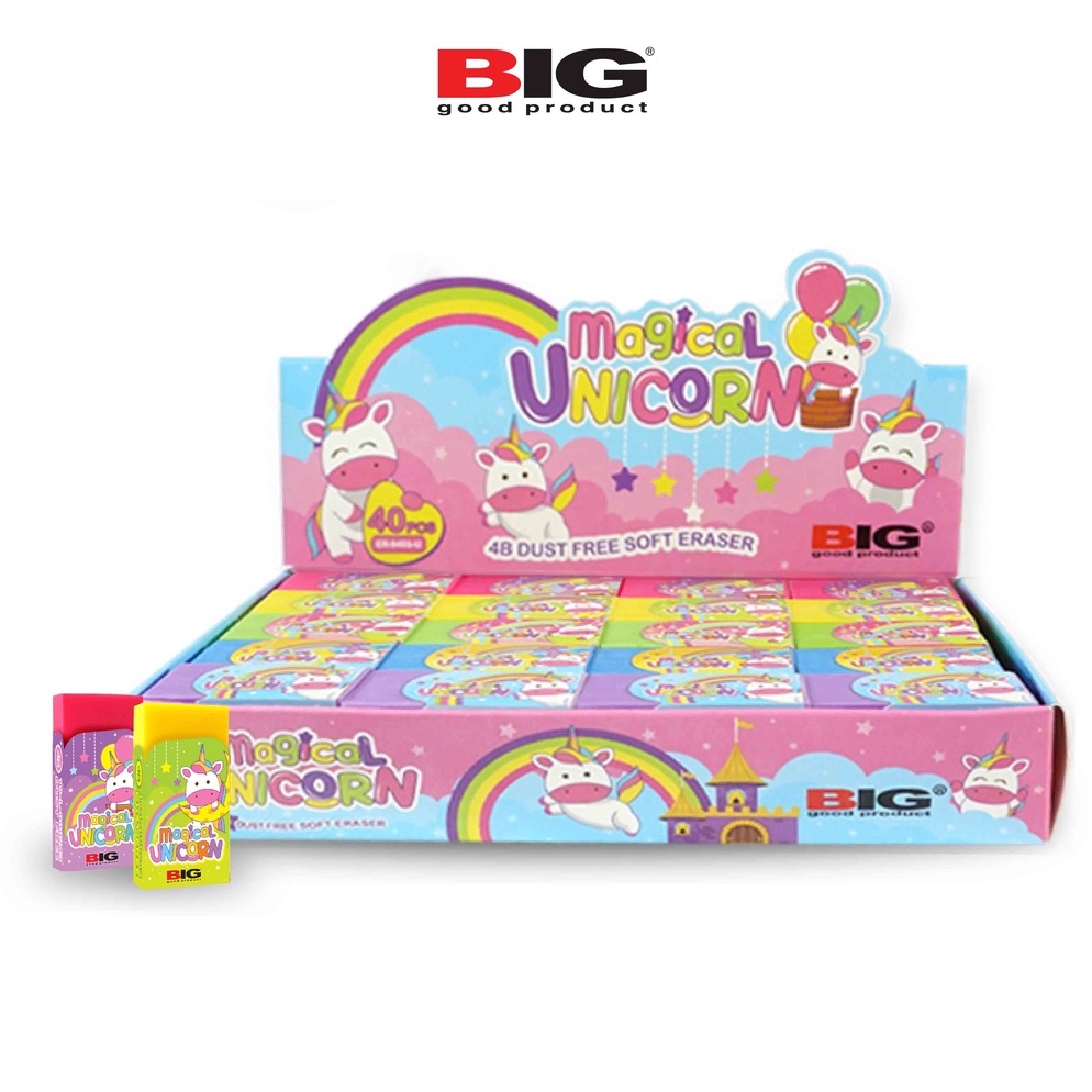 

Stock Banyak❉➡ 40 Pcs BIG Penghapus / Eraser Pensil Warna Warni Kecil Dust Free Unicorn Series ER-9403U Z79 ★