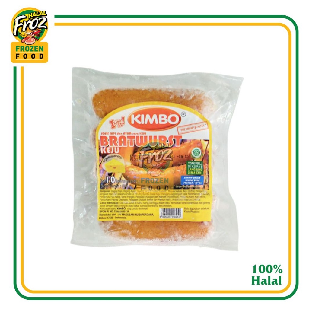 

Sosis Kimbo Bratwurst Mini Keju 500 gr HFPRS