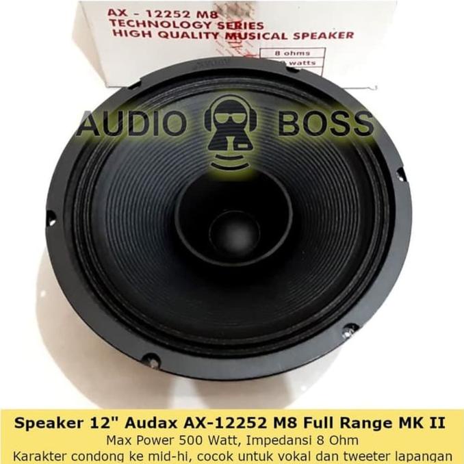 Speaker 12 Inch In Full Range Audax AX 12252 M8 500 Watt AX-12252 MKII