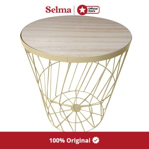Terlaris Selma Tierra Meja Tamu Dengan Penyimpanan - Kuning