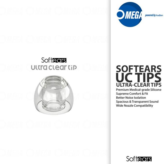 SOFTEARS UC(ULTRA-CLEAR) TIPS Premium Medical-grade Silicone Eartips