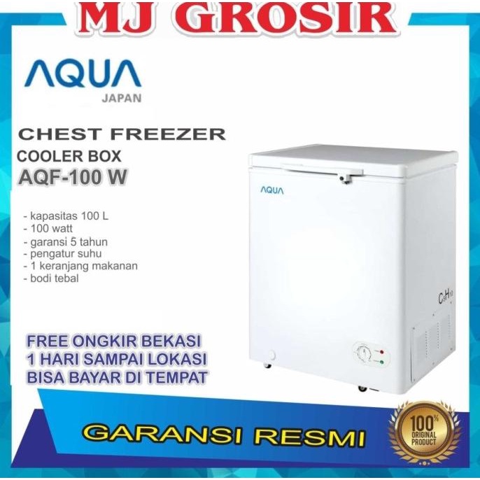 AQUA AQF 120 FR CHEST FREEZER BOX 120FR LEMARI PEMBEKU 100 LITER