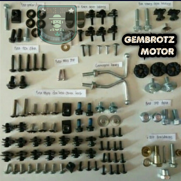 Baut Full Set Cover Body Honda Supra X 125 Thn 2006 Kebawah