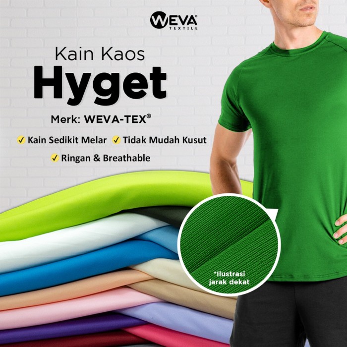 Bahan Kain Hyget Kain Kaos Partai Berkualitas Kain Furing Hyget