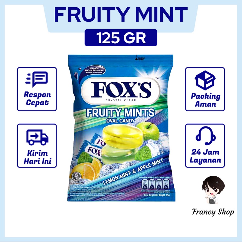 

Permen Fox's Fruity Mint Lemon & Apple 125 gr