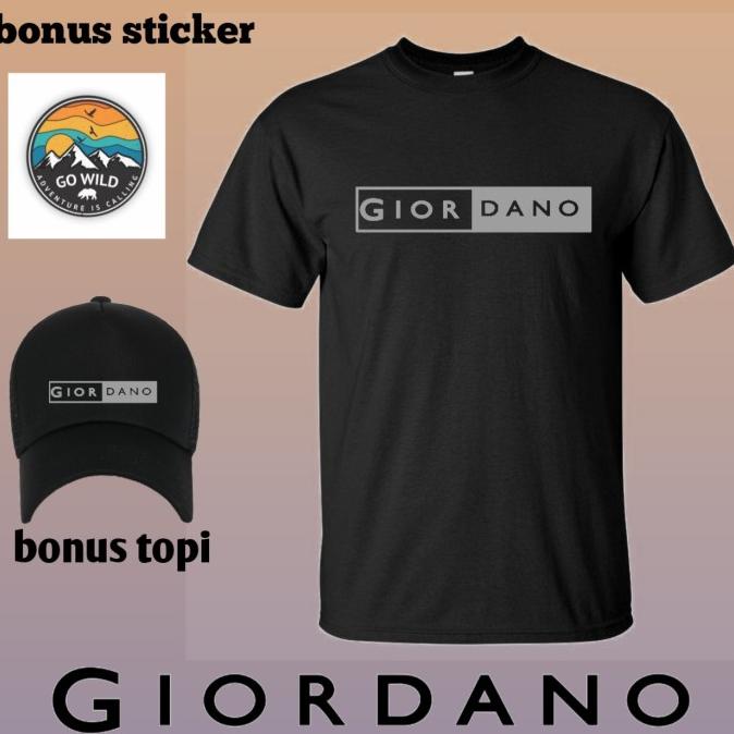 kaos Giordano hitam free topi