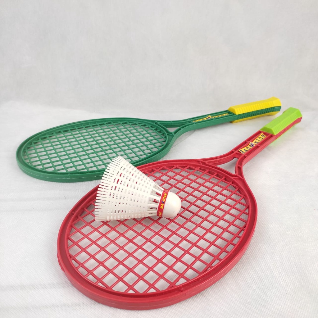 RAKET PLASTIK + KOK - MAINAN RAKET TENIS OLAHRAGA ANAK