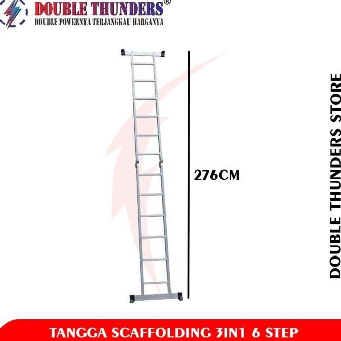 Dt Tangga Lipat Model H Tangga Scaffolding 3In1 6Step Lebar 1,6 Meter