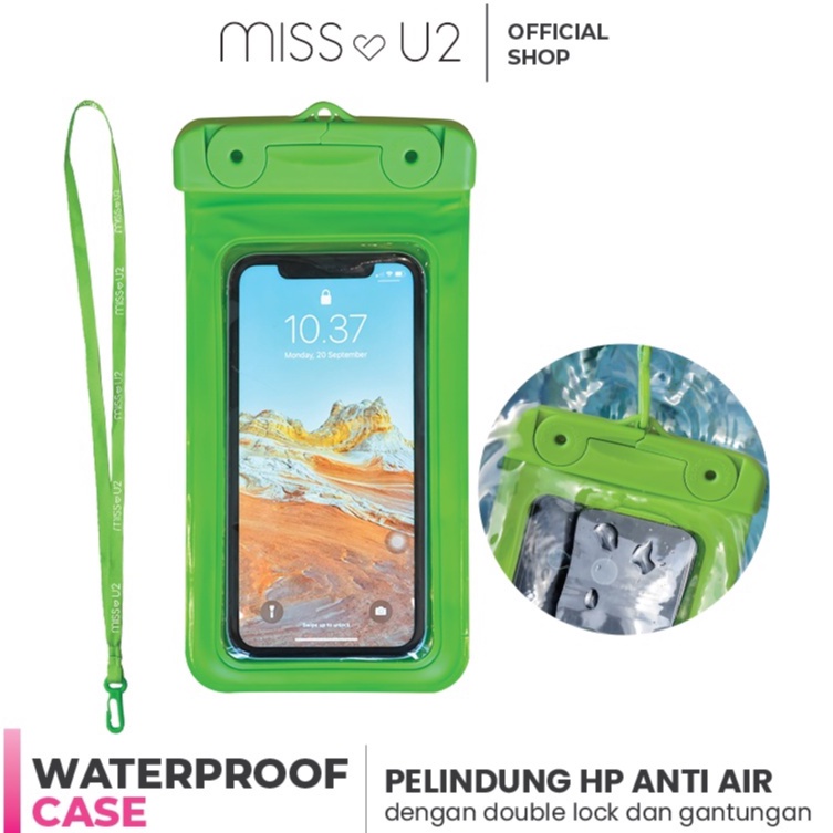 ➮ Miss U2 Pelindung HP Anti Air - Waterproof Case u Produk Premium ★★★.