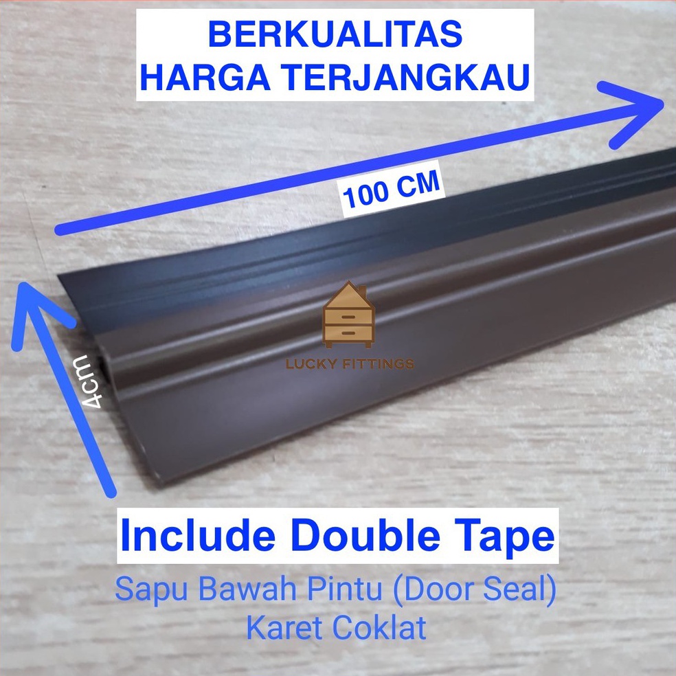 Sale Terbatas.. Seal Pintu KARET Penutup Celah Bawah Pintu / Door Seal with Plastic Lis Rubber Anti 
