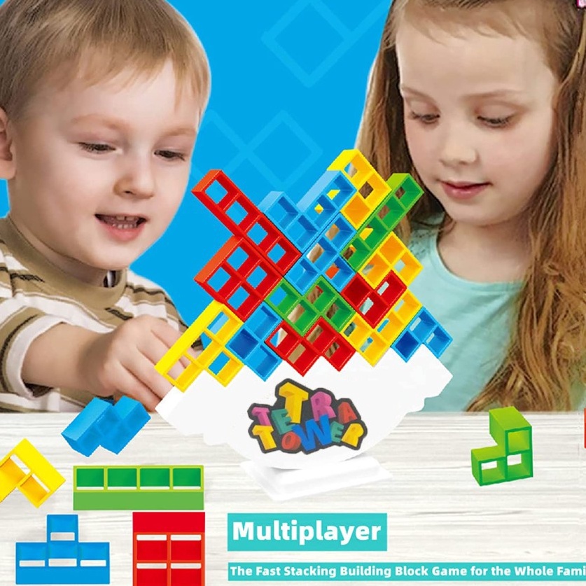 ☊ Mainan Tetra Tower Block Balancing SS1561- Mainan Edukasi ✺ (Baru)