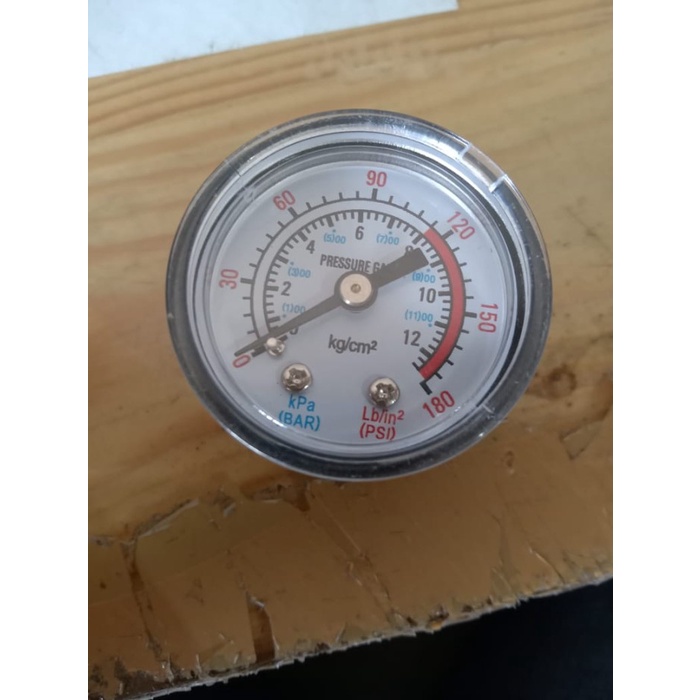 FREE ONGKIR H&L PRESSURE GAUGE UKURAN ANGIN KOMPRESOR DRAT BELAKANG DRAT 1/8" FREE ONGKIR