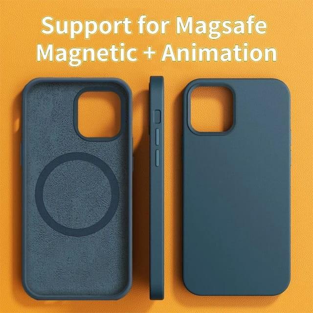 Silicone Case With Magsafe For Iphone 12 / Pro / Mini / Pro Max - Ip12 Atau Pro,Merah