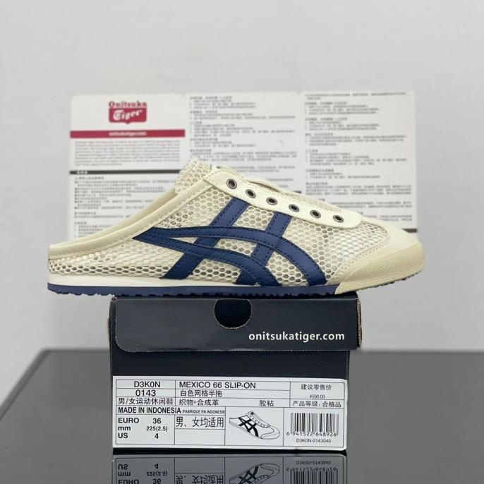 onitsuka original mexico 66 sabot cream navy