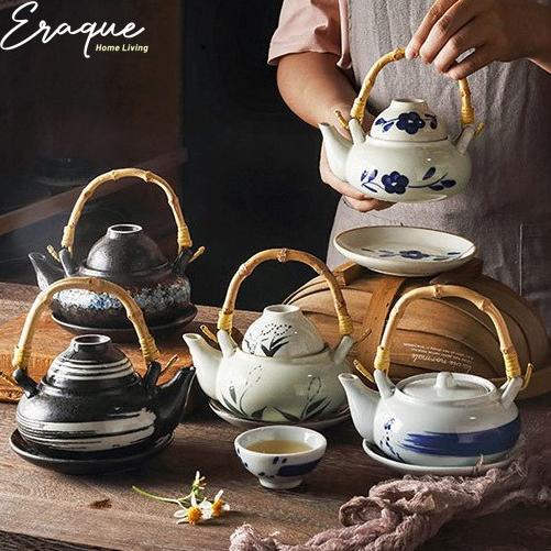 Yui Kettle Tea Pot Set / Teko Ketel Air Teh Ocha Kopi Keramik Jepang