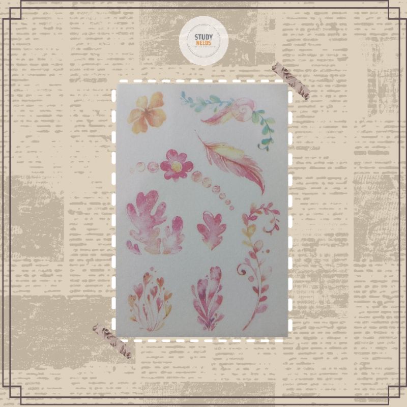 

Sticker Fresh Leaves Transparant Random Pack Sticker Aesthetic