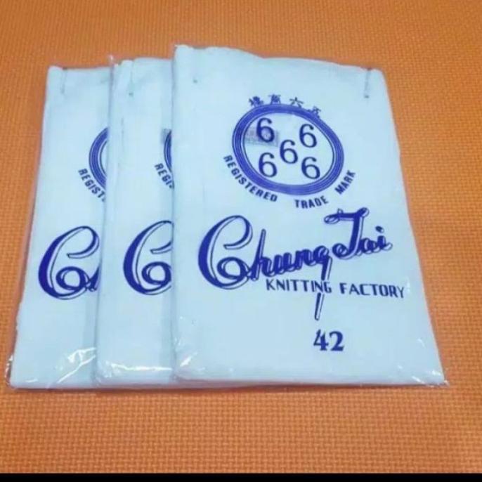 KAOS OBLONG PRIA IMPORT CHUNG TAI (66666 ) BAHAN SUTRA ISI 1 PCS