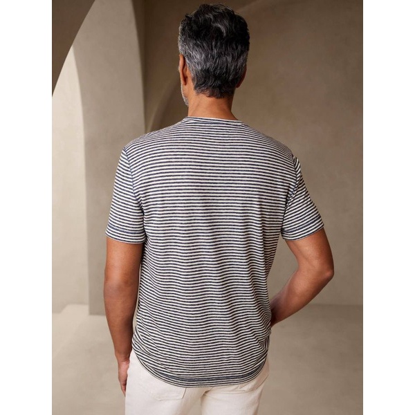 BNN republic linen blend henley tshirt