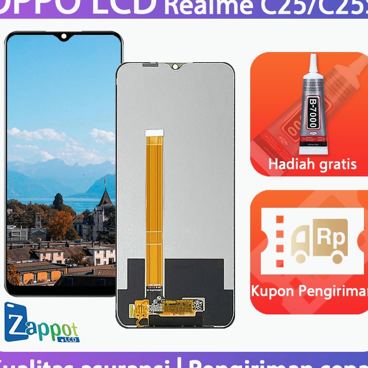 AIF361 ORI 100% LCD touchscreen oppo realme c25/c25s fullset layar hp Fullset |