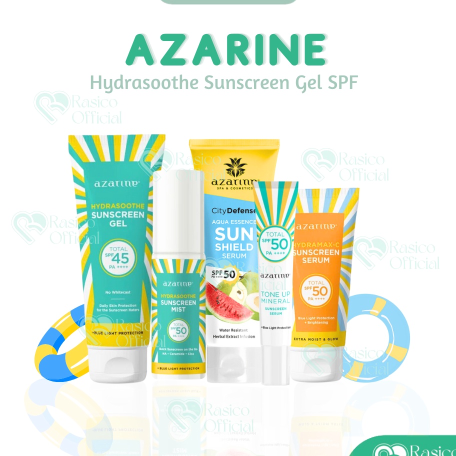 Ready ♡ Rasico Official ♡ Azarine Hydrasoothe Sunscreen Gel SPF | Sunscreen Gel SPF45 PA++++ | SPF50