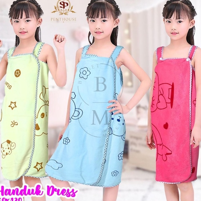 Grosir Handuk Mandi Anak Kimono Dress PENTHOUSE Ukuran 60x120cm Terkini