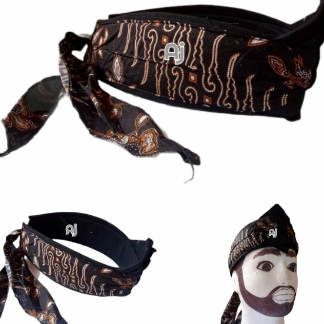 (N-M❣☆J] udeng bolong tanpa tutup iket sunda jawa motif batik ukuran kepala pria dewasa/ amanaah