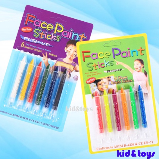 

(PZ♡/K➲> Kidntoys Cat Wajah Face Painting stick Mewarnai Melukis Wajah Non Toxic Washable Paint Stick- laangsung.kirim.