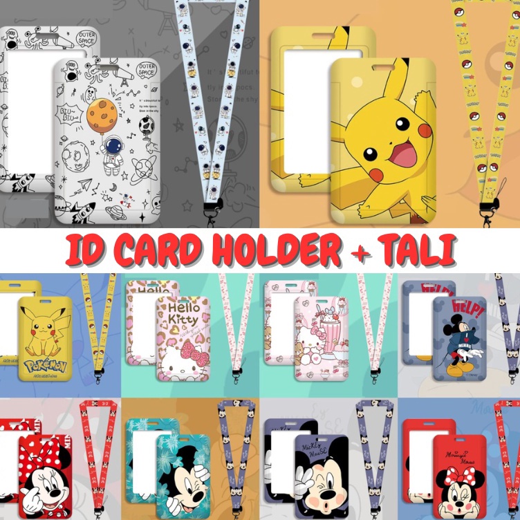 

[W4P ❣☎) ID Card Name Tag Card Holder Lanyard Tali Tempat Gantungan Kartu ST0024 - siapp.dikirim..