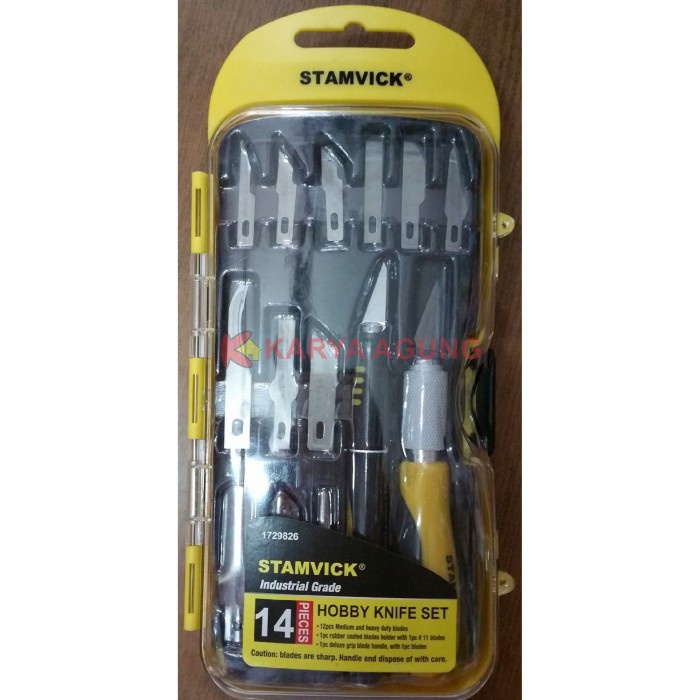 

STAMVICK Hobby Knife Set / Alat Ukir / Pisau Ukir Set 14 pcs