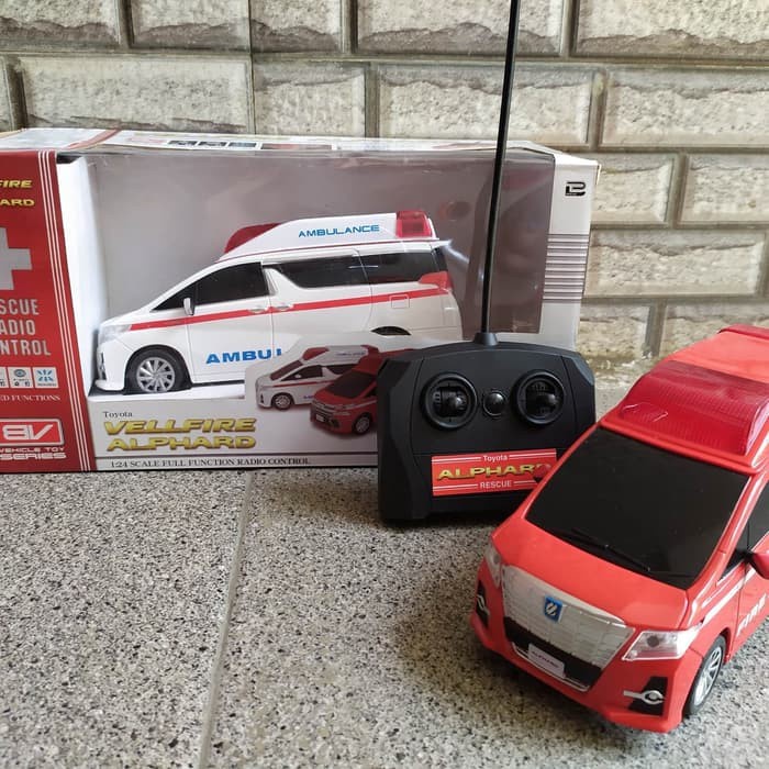 rc mobil ambulance alphard vellfire - mainan rc ambulans anak edukatif