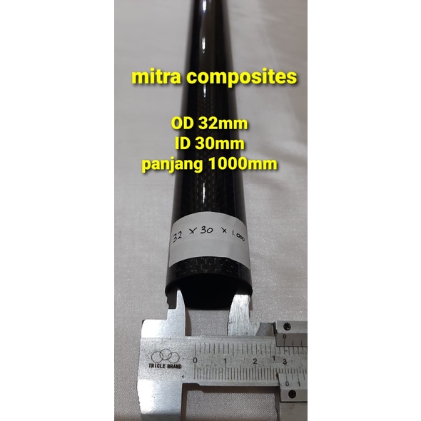 Pipa carbon tube karbon tube 32 mm x 30 mm x 1000 mm
