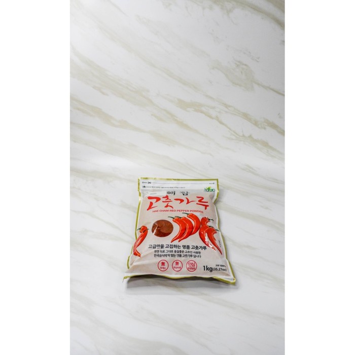 

Gochugaru Kasar Korea Hae Cham Red Pepper Chilli Powder Cabe Bubuk 1Kg