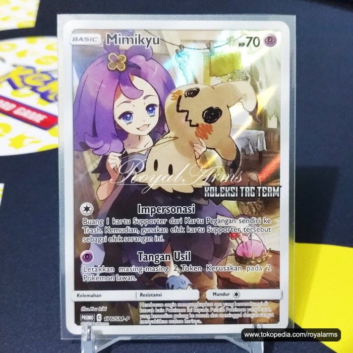 Pokemon Mimikyu Promo Koleksi Tag Team Holofoil Kartu Pokemon Tcg Ori