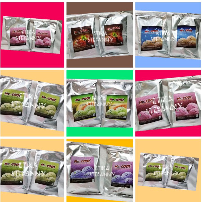 

FYMP8678 BAHAN ICE CREAM / BUBUK ICE CREAM MR.COOL 250 GRAM