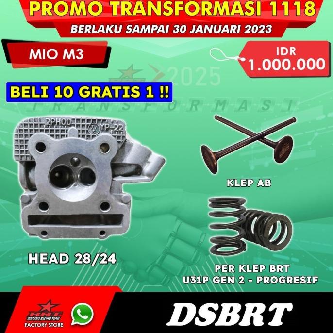 SALE HEAD BRT Porting CNC 28 24 MIO M3 MIO Z MIO S XRIDE FINO SOUL GT 125 Termurah