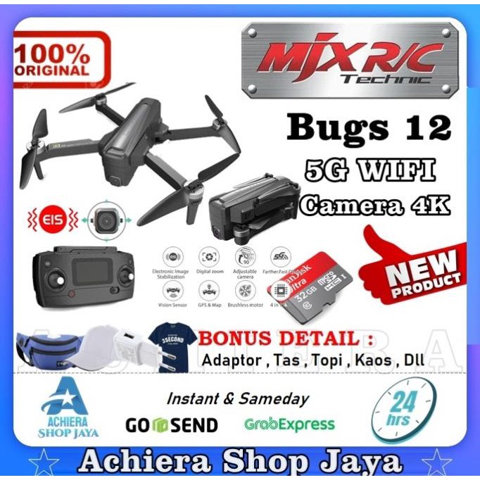 Drone MJX Bugs 12 Eis B12 Camera 4K Brushless WiFi Digital Zoom Camera
