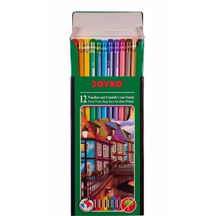 

⋆Terlaris☋ Pensil Warna Joyko Bisa Dihapus 12 Warna F42 ↕