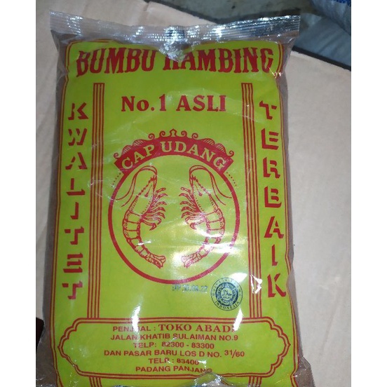 

Laris bumbu pemasak kambing cap udang 1kg