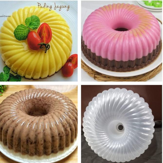 Ready stock] Loyang Puding Twist Besar Cetakan Agar Plastik Tebal