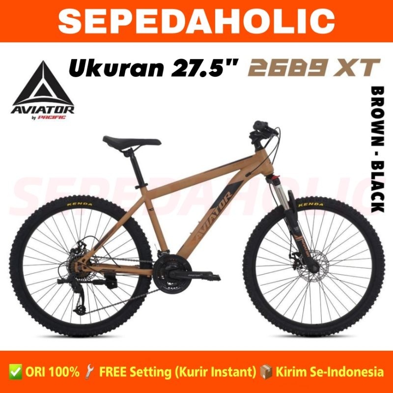 Sepeda Gunung Mtb Aviator 2689 Xt 27.5 Inch 24 Speed Rem Cakram