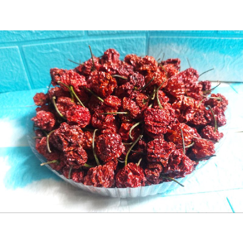 

10 Buah Cabe Kering Carolina Reaper Ukuran Besar / Jumbo , Cabe Terpedas Di Dunia