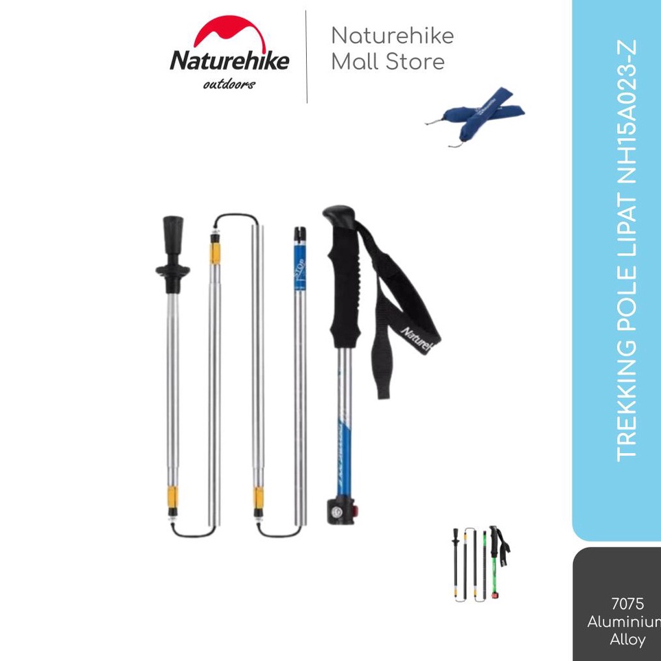 ↑ TREKKING POLE LIPAT NATUREHIKE NH15A023-Z TONGKAT PENDAKI ALLOY ✭ ✫ ・