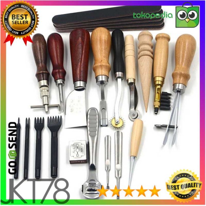 

PERALATAN SENI DIY KULIT 18IN1 LEATHER CRAFT STITCHING TOOL SET WA134